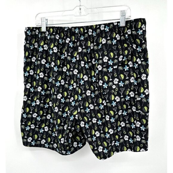 TOMMY BAHAMA swim trunks mesh liner cocktails fruity drinks floral beach L - Picture 6 of 8